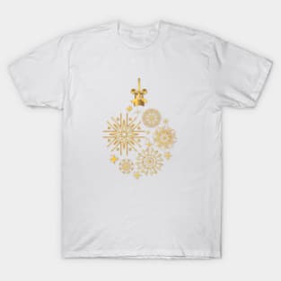 Christmas. Snowflakes and Christmas toy T-Shirt